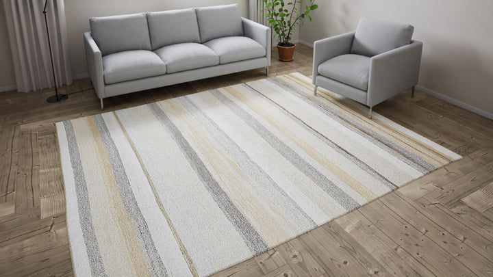 Multicolored Flatweave Hemp Rug - 8'1" x 10'1"
