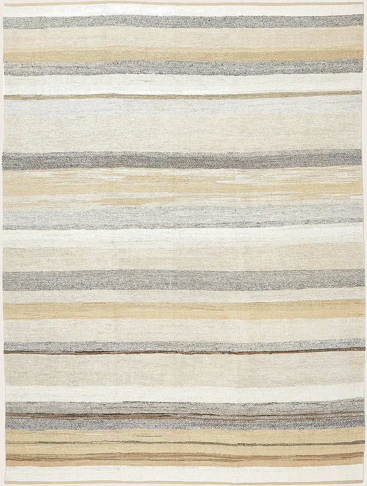 Multicolored Flatweave Hemp Rug - 8'1" x 10'1"