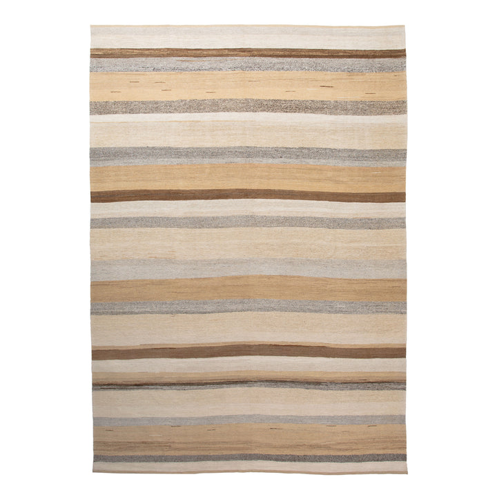 Beige Flatweave Wool Rug - 10' x 14'4" Default Title