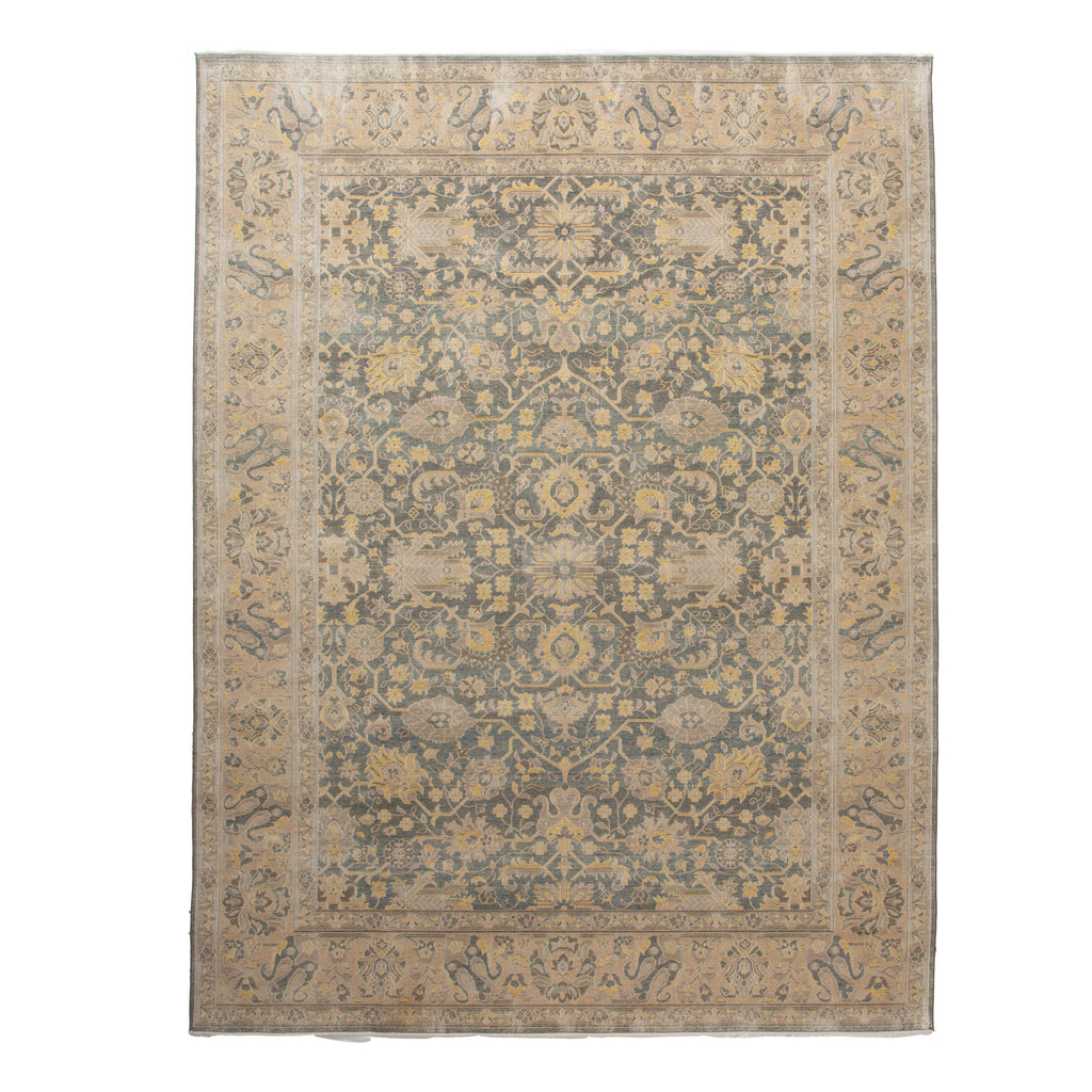 Green Traditional Wool Rug - 9'7" x 12'8" Default Title