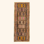 Multi Vintage Flatweave Wool Rug - 5'1" x 12'8"