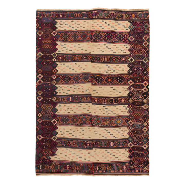 Vintage Flatweave Turkish Kilim - 5' x 7'4"