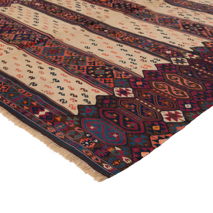 Vintage Flatweave Turkish Kilim - 5' x 7'4"