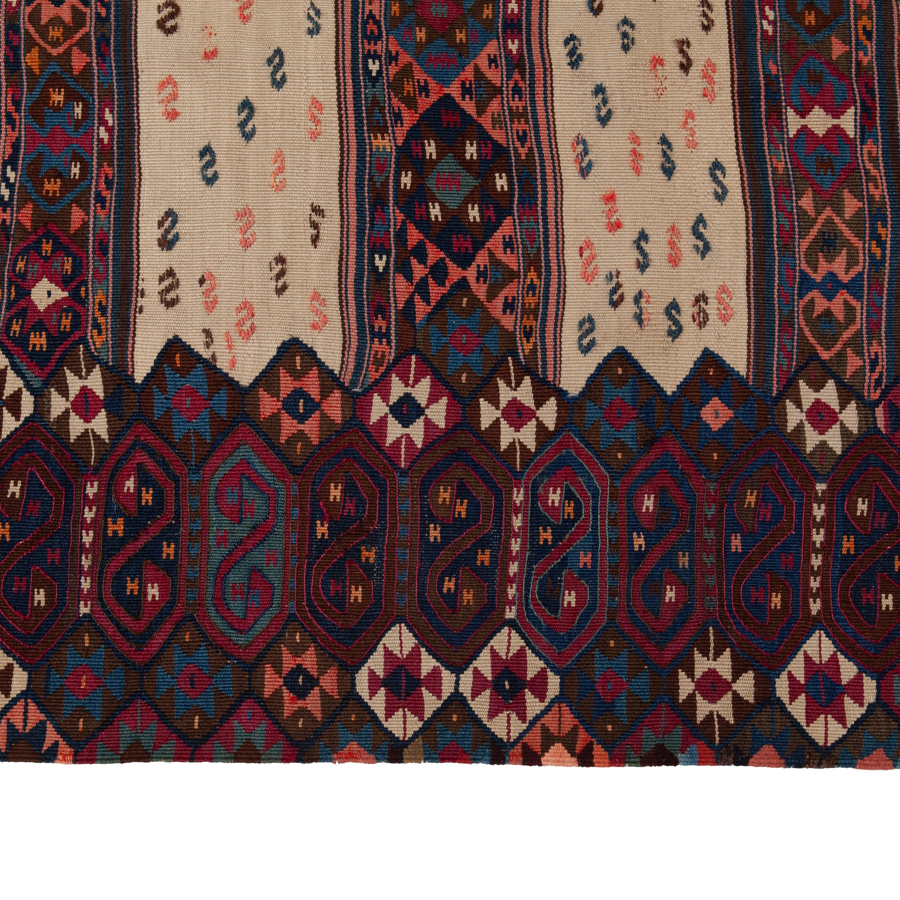 Vintage Flatweave Turkish Kilim - 5' x 7'4"