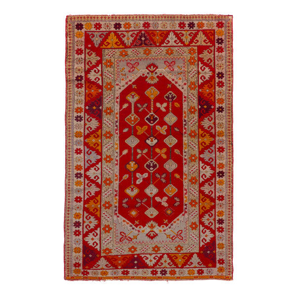 Vintage Traditional Anatolian Wool Rug - 3'5" x 5'1"