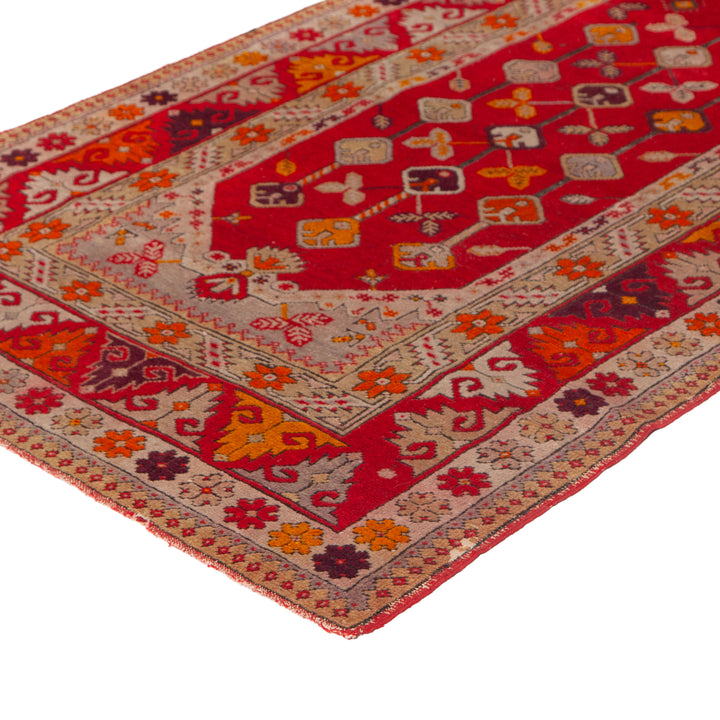 Vintage Traditional Anatolian Wool Rug - 3'5" x 5'1"