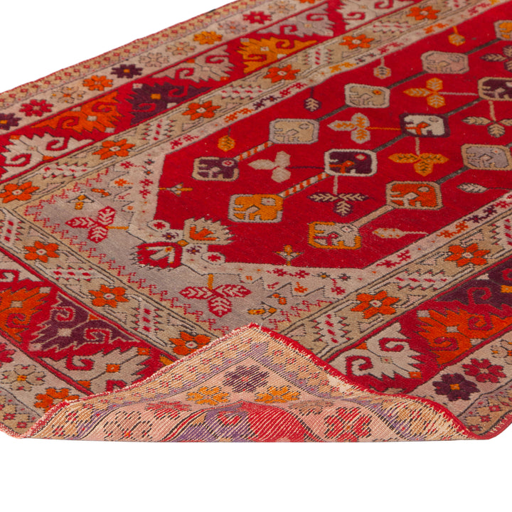 Vintage Traditional Anatolian Wool Rug - 3'5" x 5'1"