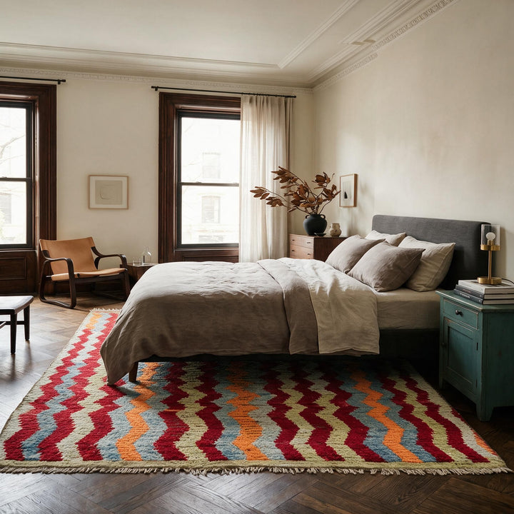 Multicolored Traditional Wool Rug - 5'6" x 7'9"