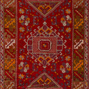 Red Vintage Traditional Wool Rug - 4' x 5'7"