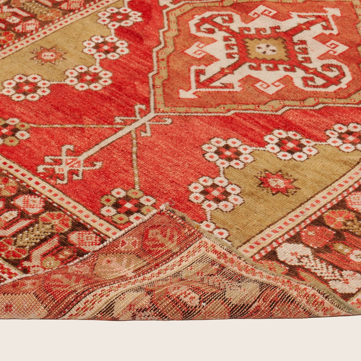 Red Vintage Traditional Wool Runner - 3'5" x 12'11"