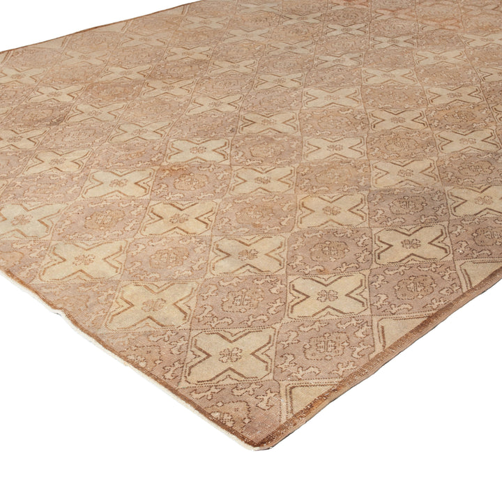 Beige Vintage Traditional Wool Rug - 9'10" x 12'5" Default Title