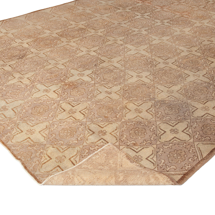Beige Vintage Traditional Wool Rug - 9'10" x 12'5" Default Title