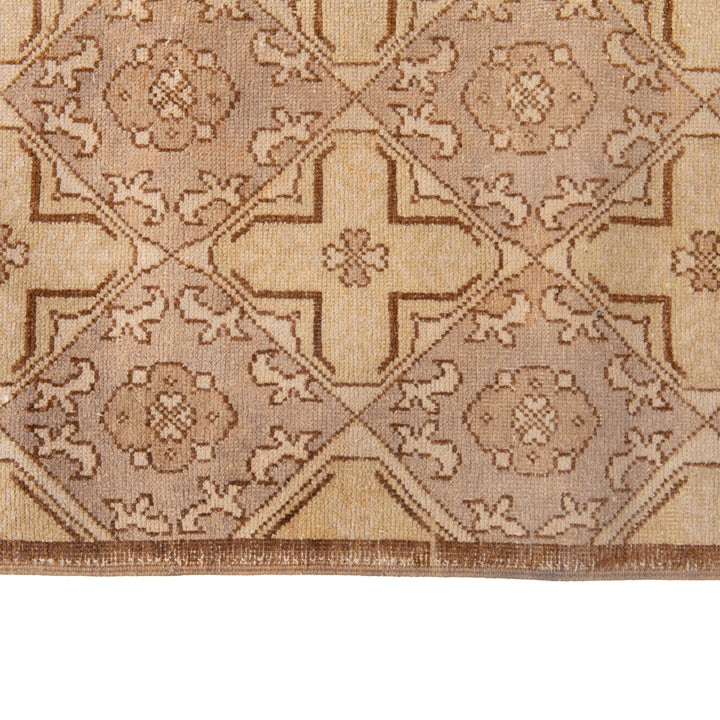 Beige Vintage Traditional Wool Rug - 9'10" x 12'5" Default Title