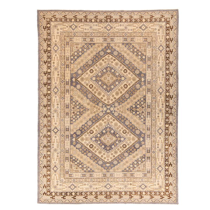Beige Vintage Khotan Rug - 8'8" x 12'2"