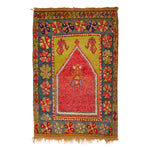 Vintage Traditional Anatolian Wool Rug - 3'5" x 4'11"