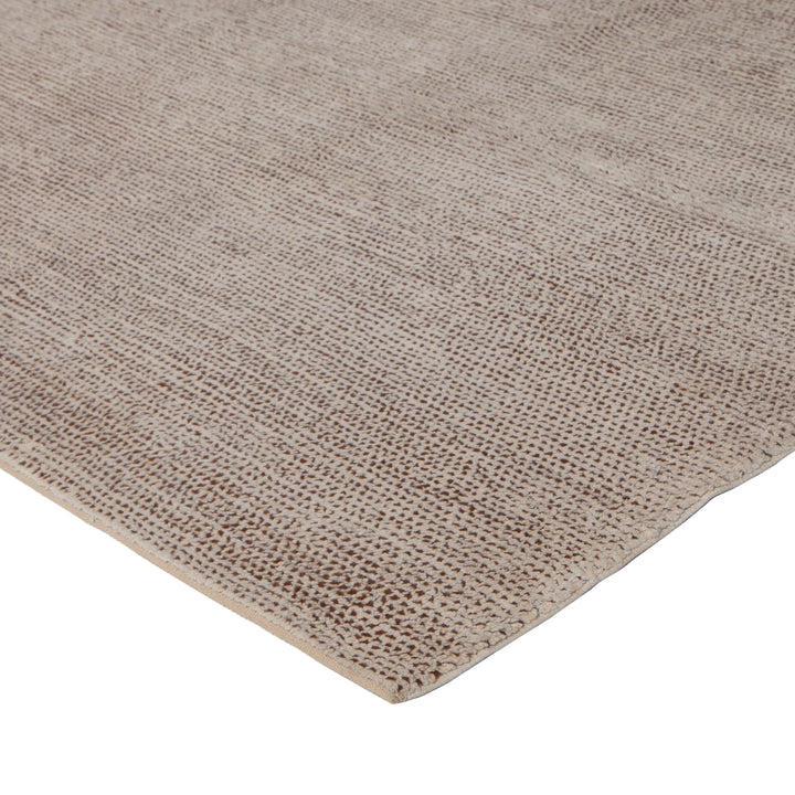 Brown Modern Wool Rug - 4'11" x 5'
