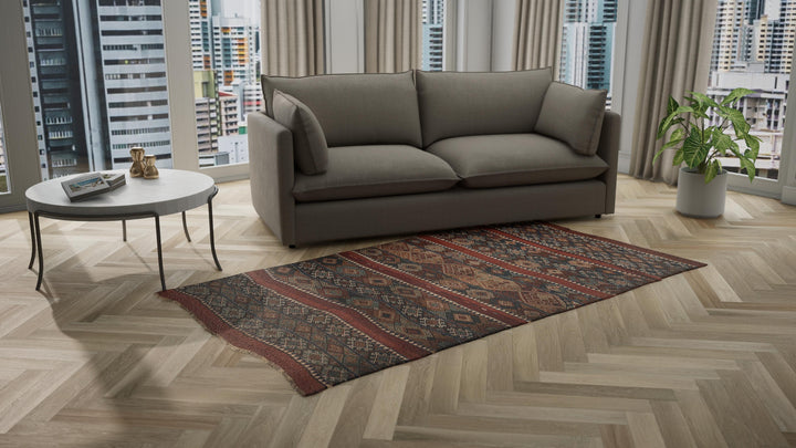 Vintage Anatolian Wool Flatweave Kilim - 5'5" x 9'3"