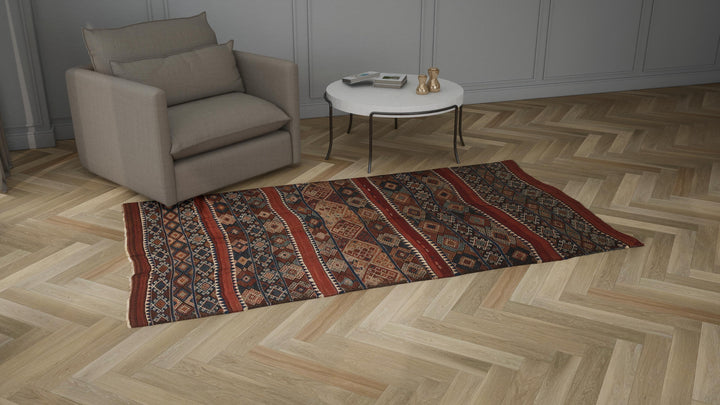 Vintage Anatolian Wool Flatweave Kilim - 5'5" x 9'3"