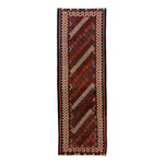 Orange Vintage Flatweave Anatolian Wool Kilim - 4' x 12'