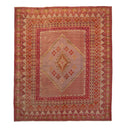 Red Vintage Traditional Anatolian Wool Rug - 12" x 13'8"