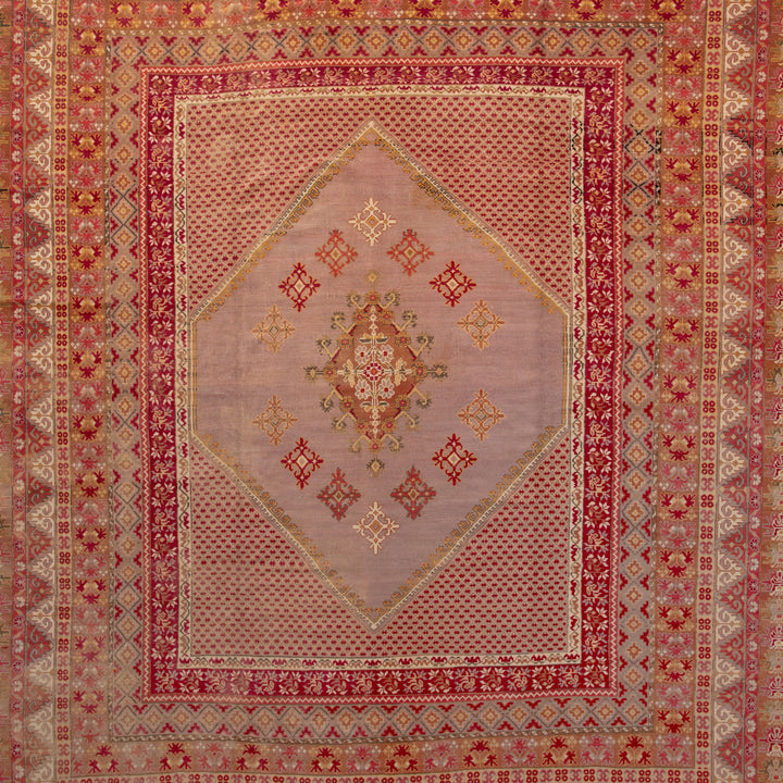 Red Vintage Traditional Anatolian Wool Rug - 12" x 13'8"