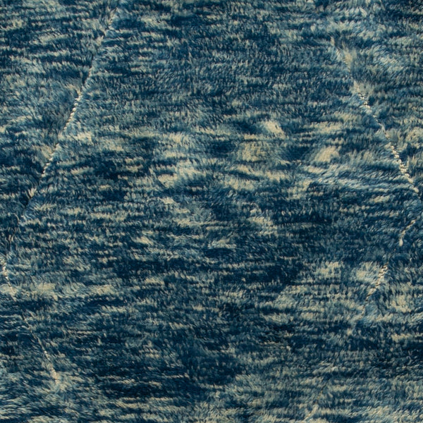 Blue Moroccan Wool Runner - 3'07" x 14'9"