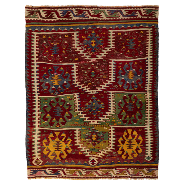 Anatolian Wool Kilim - 03'07" x 04'05" Default Title