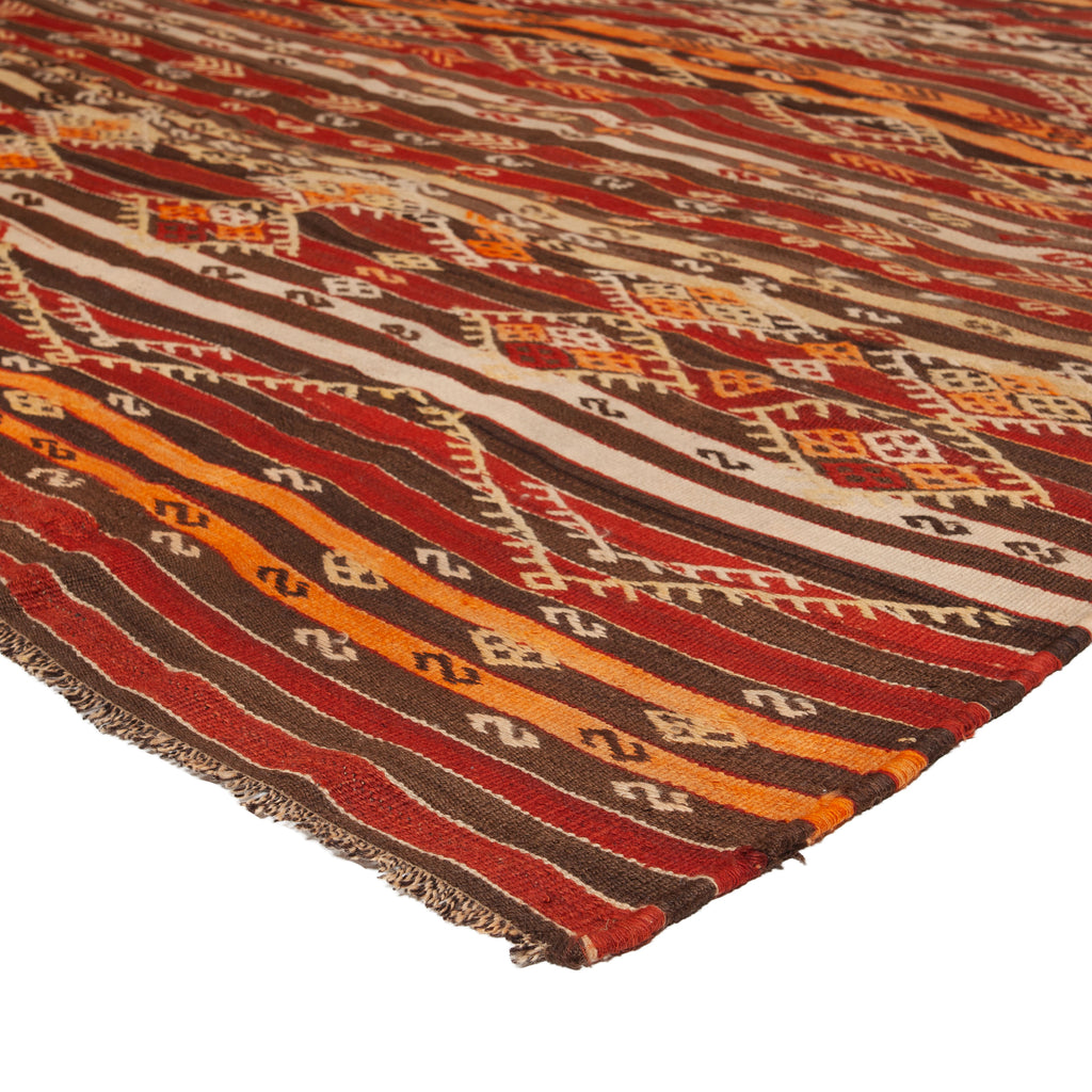 Vintage Flatweave Anatolian Wool Kilim - 6'2" x 9'3"