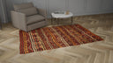 Red & Orange Vintage Flatweave Anatolian Wool Kilim - 6'2" x 9'3"