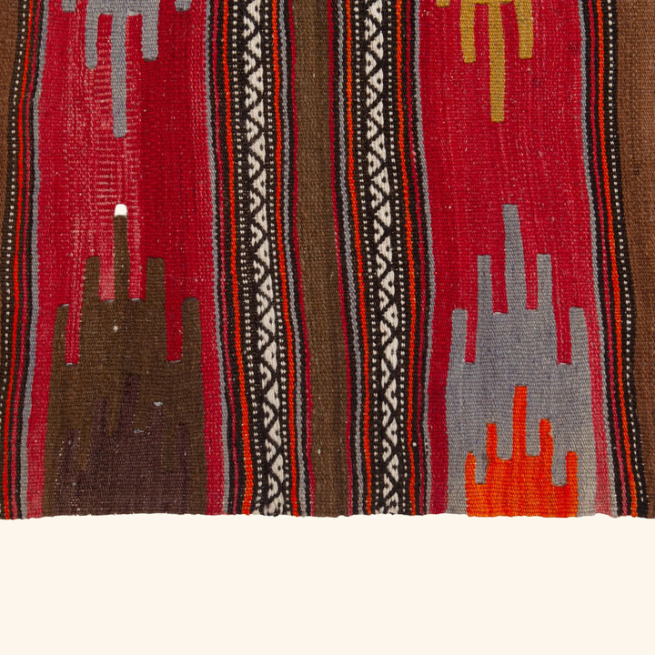 Multi Vintage Flatweave Wool Rug - 4'4" x 13' Default Title