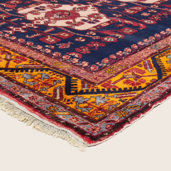 Blue Vintage Traditional Wool Rug - 6'1" x 15'