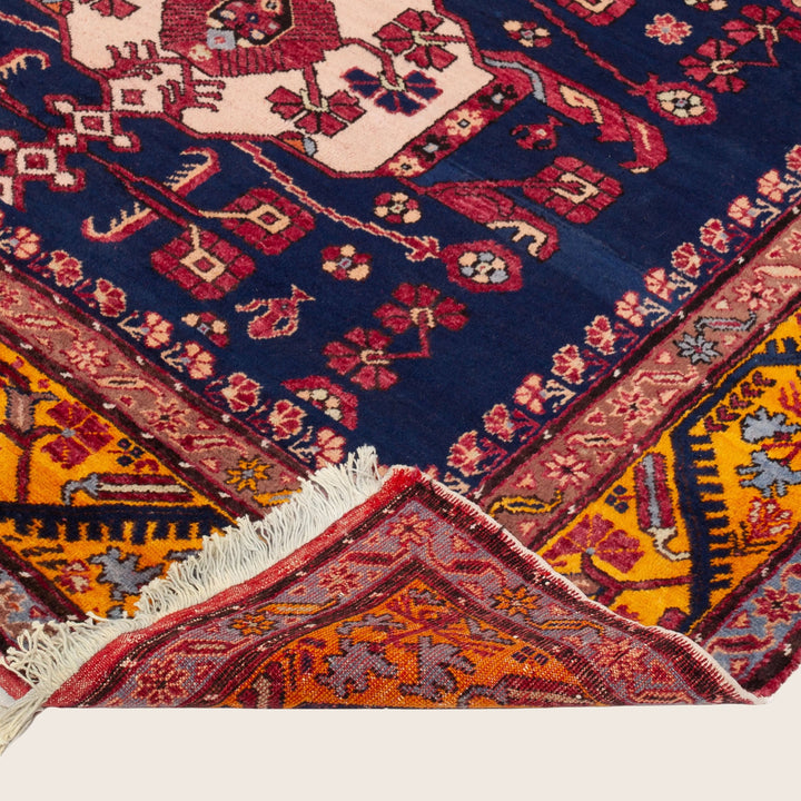 Blue Vintage Traditional Wool Rug - 6'1" x 15'