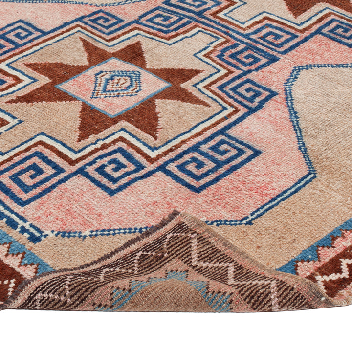 Pink Vintage Wool Runner - 5'6" x 13'