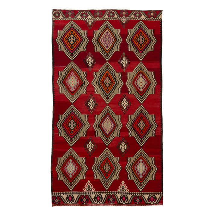 Vintage Traditional Turksih Wool Rug - 5'7" x 10'