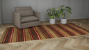 Brown Flatweave Wool Rug - 6' x 12'