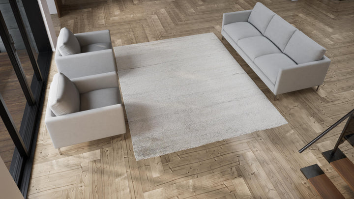 Neutral Textured Wool Rug - 8' x 10'