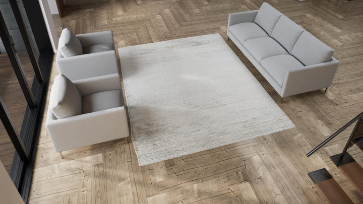 Silver Plush Wool Rug - 8' x 10'