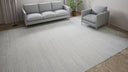Grey Textured Cashmere and Wool Rug - 10' x 14'