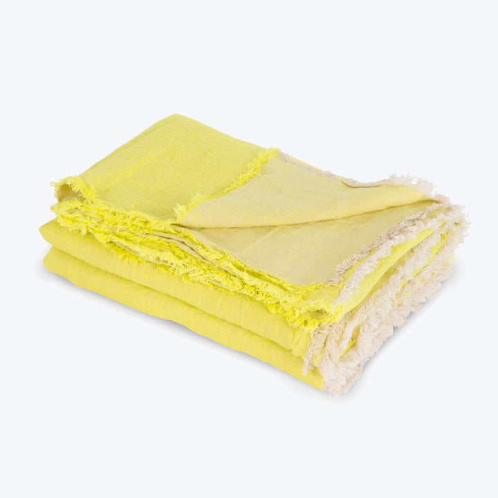 Washed Linen Throw Acid