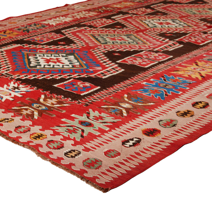 Vintage Flatweave Wool Kilim - 6' x 9'6"