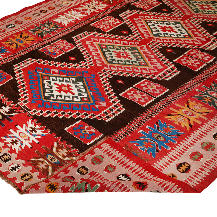 Vintage Flatweave Wool Kilim - 6' x 9'6"