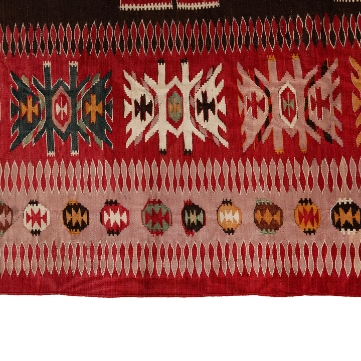 Vintage Flatweave Wool Kilim - 6' x 9'6"