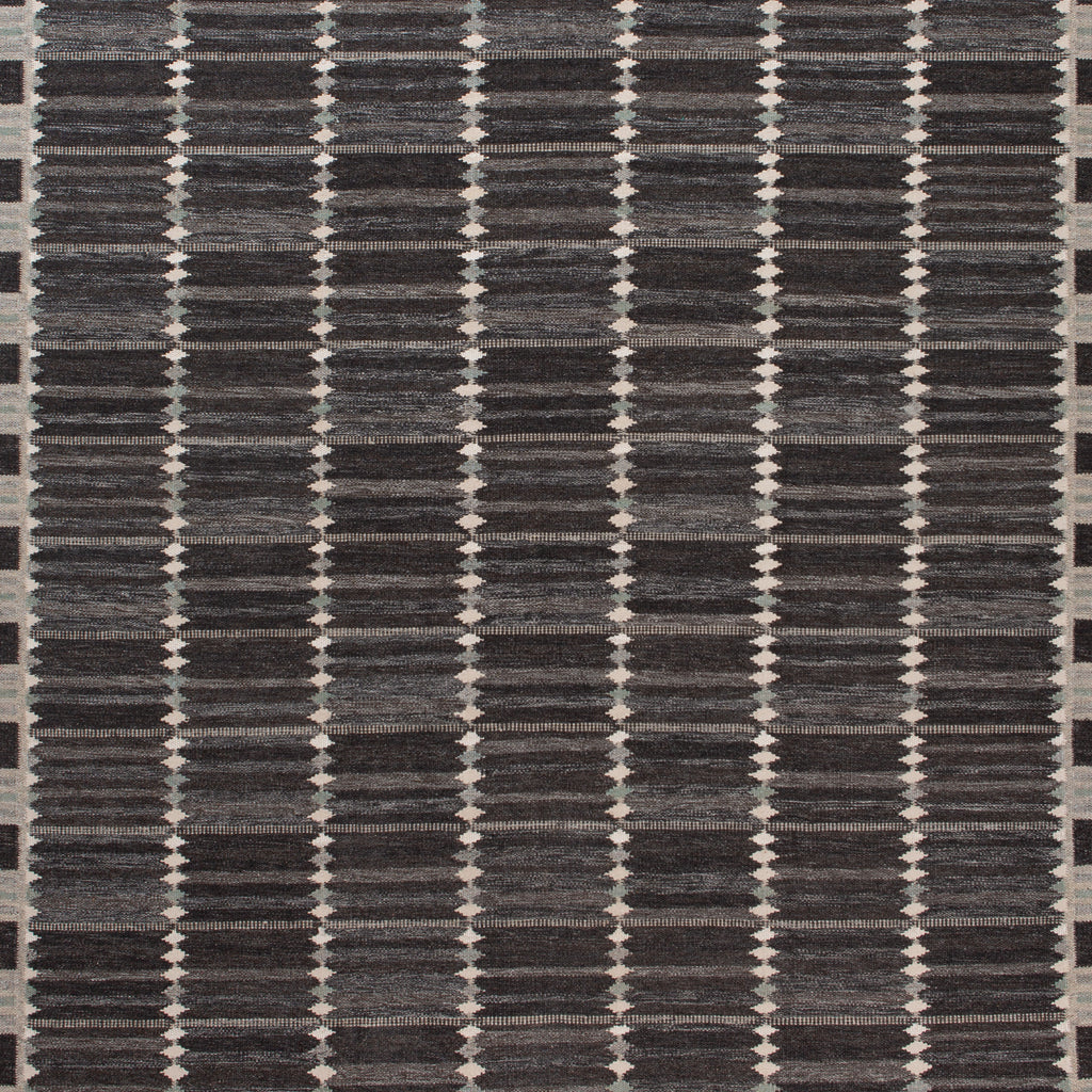 Black Flatweave Wool Rug - 10' x 14'