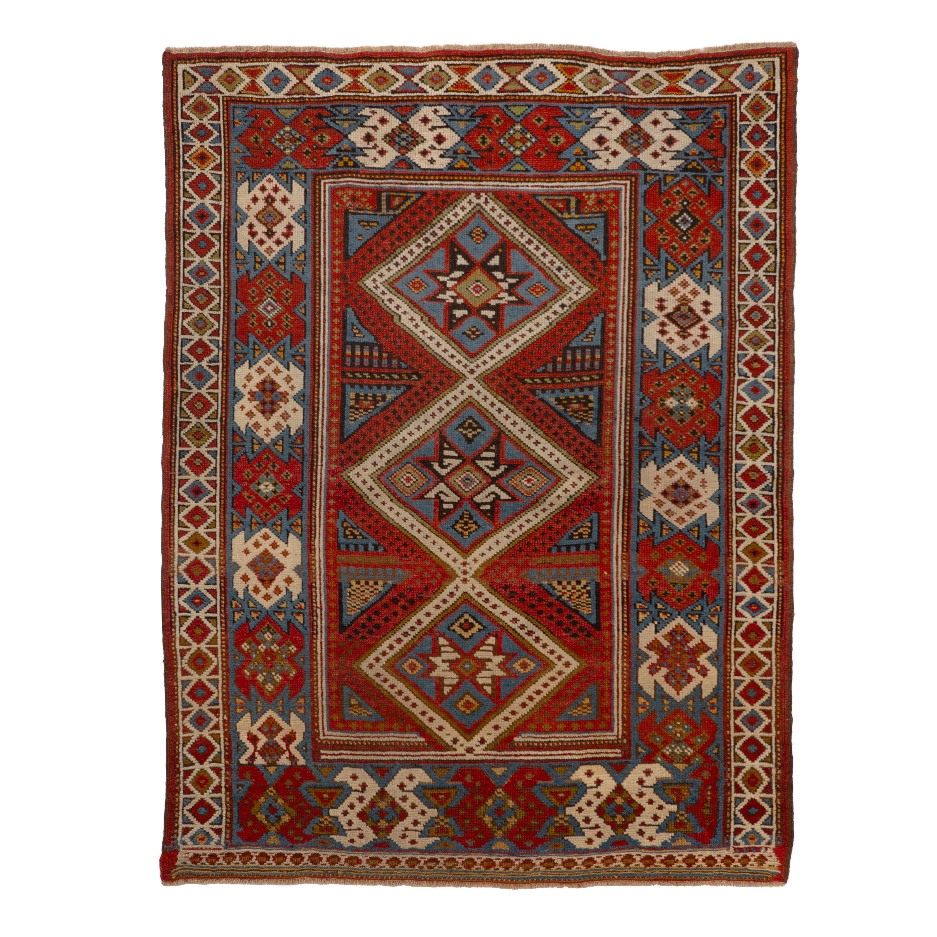 Vintage Traditional Anatolian Wool Rug - 3'8" x 4'9"