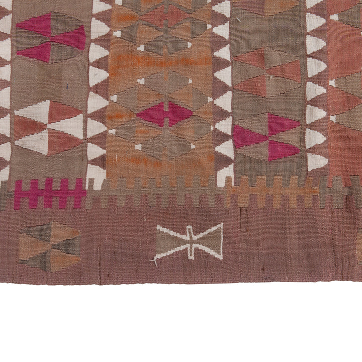 Multi Vintage Flatweave Wool Rug - 6'8" x 12'7" Default Title