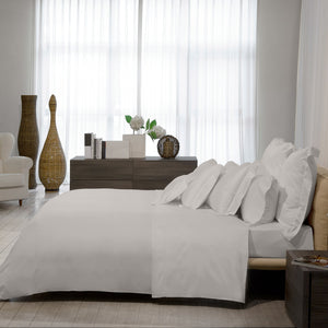 Nuvola Percale Duvet & Shams, Pearl Pillow Sham / King - hover