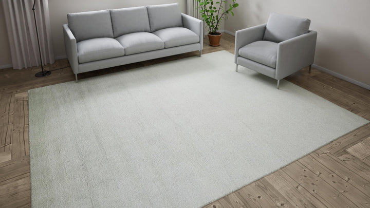 Grey Modern Mohair Rug - 9'2" x 11'11"