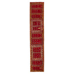 Red Traditional Wool Runner - 4'3" x 22'5"