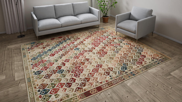 Multi Traditional Wool Rug - 8'11" x 10'6"