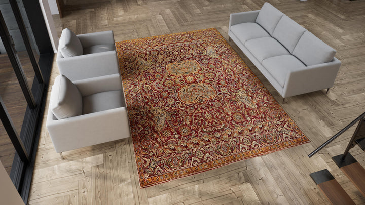 Red Alchemy Traditional Wool Rug - 8'1' x 12'1"